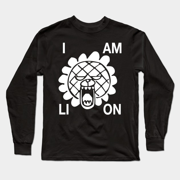 i am lion and be scared of me Long Sleeve T-Shirt by rsclvisual